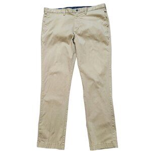 Daniel Hechter Pants Mens 38x31 Khaki Beige Flat Front Dress Chino Classic Fit
